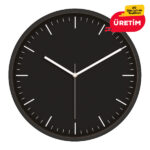 RENGARENK DUVAR SAATİ SİYAH (38 CM) - Görsel 2