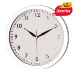 SÖNMEZ DUVAR SAATİ GÜMÜŞ (25 CM) - Görsel 2