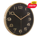 ASKON DUVAR SAATİ ALTIN-SİYAH (38 CM) - Görsel 2