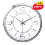 ÇAĞIN DUVAR SAATİ GÜMÜŞ (42 CM) - Görsel 2
