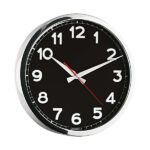 GLORY METAL DUVAR SAATİ SİYAH (30 CM)