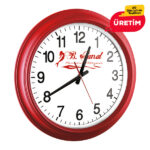 OPAK DUVAR SAATİ KIRMIZI (46 CM) - Görsel 2