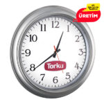 YAĞMUR DUVAR SAATİ GÜMÜŞ (42 CM) - Görsel 2
